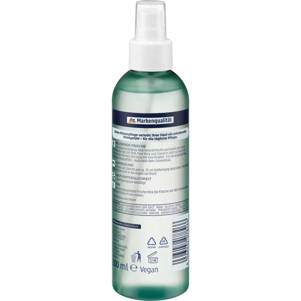 Balea Lichaamsspray Aloë Vera, 200 ml