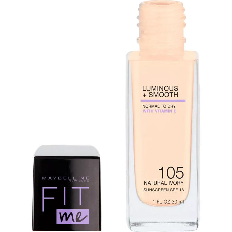 Maybelline New York Make-up Fit Me Liquid 105 Light, SPF 18, 30 ml