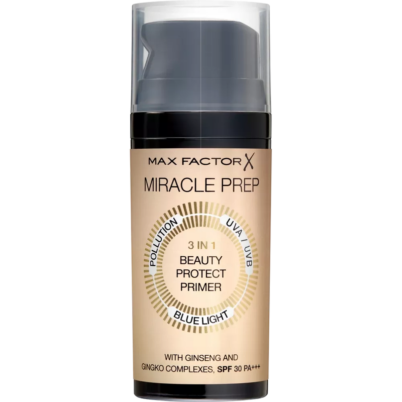 MAX FACTOR Make-up Primer Miracle Prep 3in1 Beauty Protect, SPF 30, 30 ml
