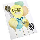 CACTUS Wenskaart Verjaardag Kaars Motief Ballonnen Rotatie, 1 stuk