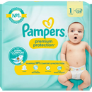 Couches Pampers Premium Protection Taille 1 Nouveau-né (2-5 kg), 24 pièces.