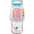 babylove Biberon en verre col large, rose, 120 ml, 1 pièce