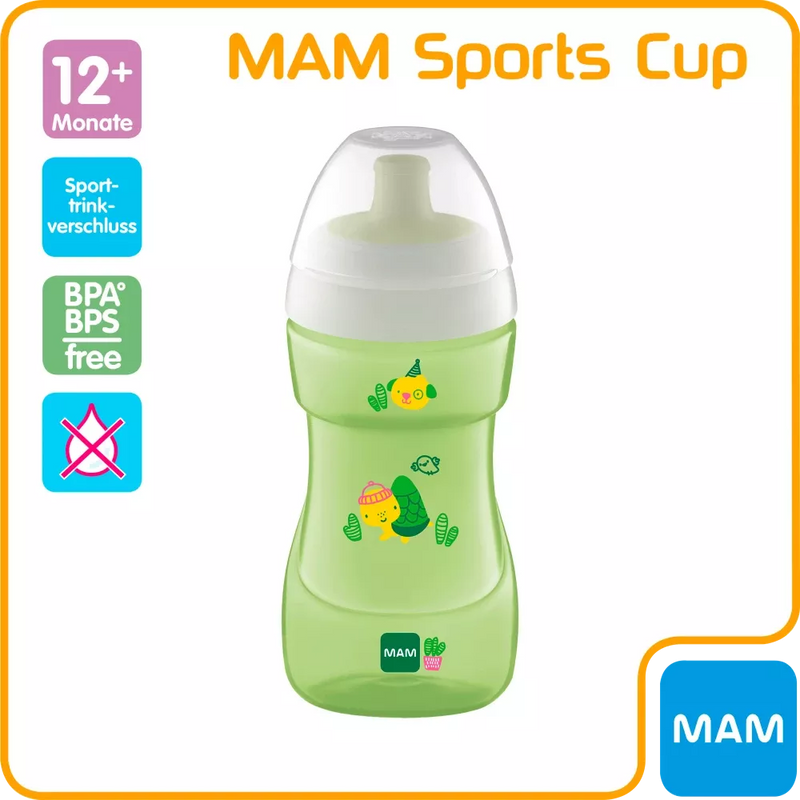 MAM Drinkfles Sportbeker, groen, vanaf 12 maanden, 1 stuk