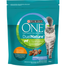 PURINA ONE Croquettes pour chat au poulet &amp; spiruline, double nature, adulte, 750 g