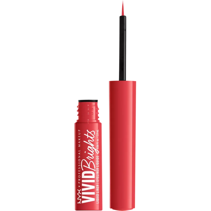 NYX PROFESSIONAL MAKEUP Vloeibare Eyeliner Vivid Bright 04 On Red, 2 ml