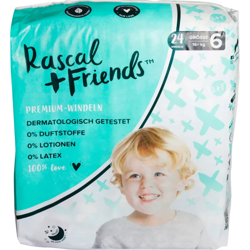 Rascal+Friends Luiers maat 6, 16+ kg, 24 stuks
