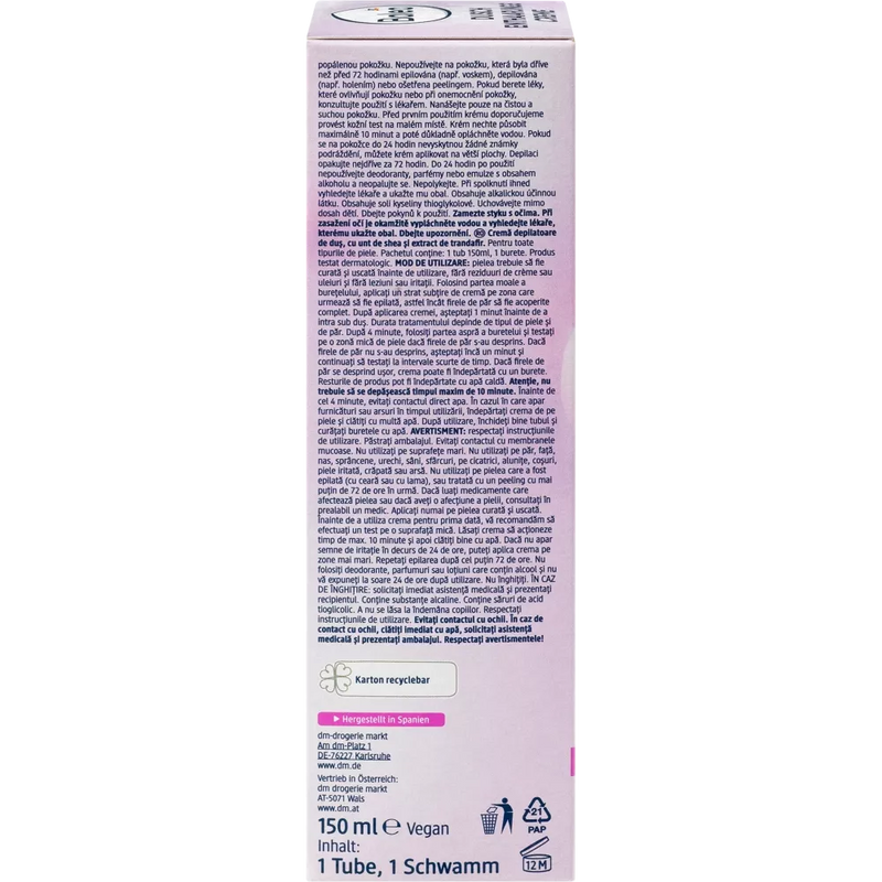 Balea Ontharingscrème voor onder de douche, 150 ml