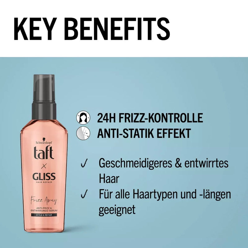 Schwarzkopf taft Haarserum taft x Gliss Frizz Away, 75 ml