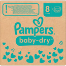 Couches Pampers Baby Dry Gr.8 Extra Large (17+ kg), boîte mensuelle, 120 pièces.