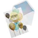 CACTUS Wenskaart Verjaardag Kaars Motief Ballonnen Rotatie, 1 stuk