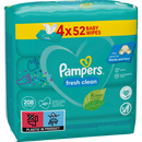Lingettes humides Pampers Fresh Clean (4 x 52 pièces), 208 pièces