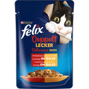 Felix Katten Natvoer, Adult, Zo goed als het eruit ziet Dubbel lekker met rundvlees & gevogelte, 85 g