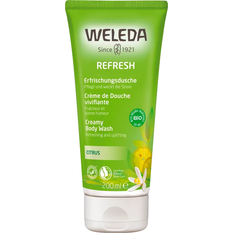 Weleda Refresh Citrus Cream Shower, 200 ml