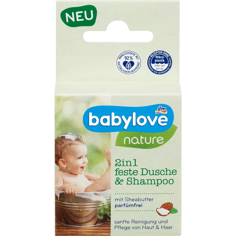 babylove Nature 2in1 solid douche & shampoo, 60 g