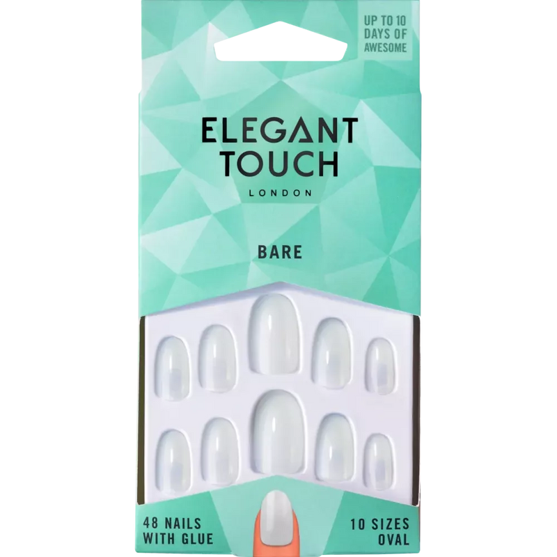 Elegant Touch Kunstnagels Bare Nails - Oval, 48 Stuks