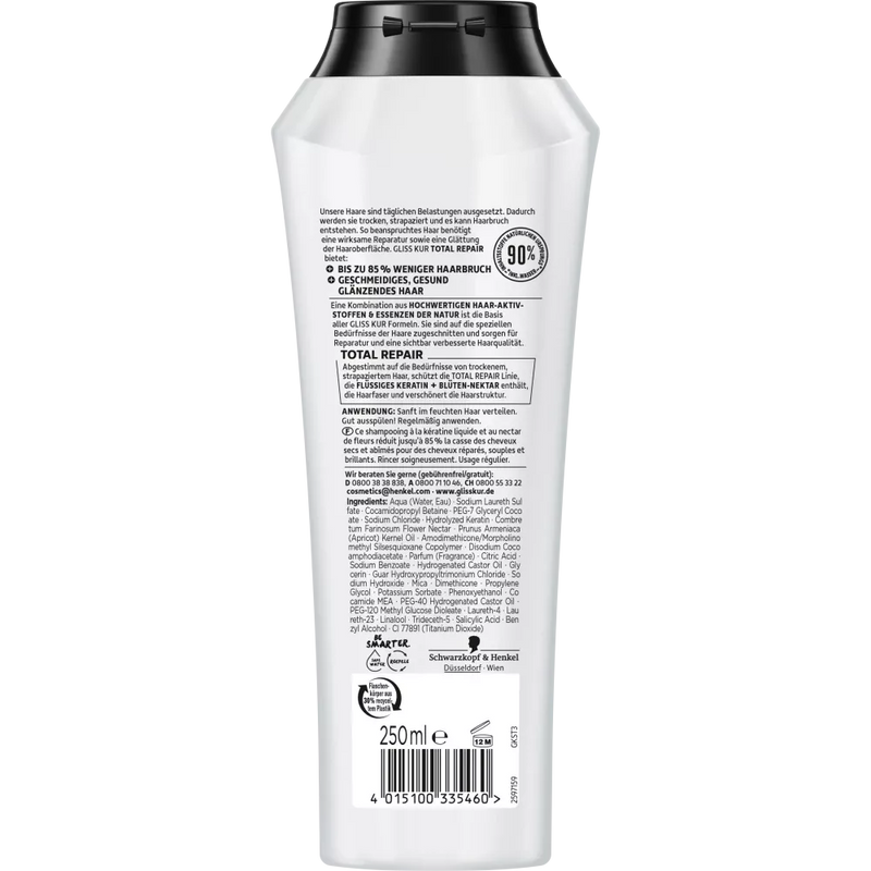 Schwarzkopf Gliss Kur Shampoo Total Repair, 250 ml