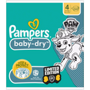 Pampers Luiers Baby Dry maat 4 (9-14 kg) Limited Edition Paw Patrol, maandelijkse doos, 222 stuks.