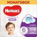 Huggies Nappy Covers Ultra Comfort Taille 6, 15-25kg, Boîte Mensuelle, 108 Unités