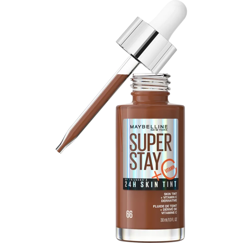 Maybelline New York Foundation Super Stay 24H Skin Tint 66 Hazelnoot, 30 ml