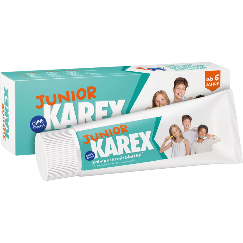 KAREX Tandpasta Kinderen Junior, vanaf 6 jaar fluoridevrij, 65 ml