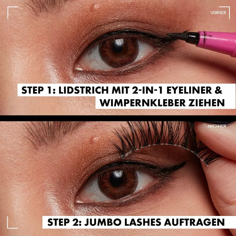 NYX PROFESSIONAL MAKEUP Kunstwimpers Jumbo 03 Wispy Flutter (1 paar ), 2 stuks.