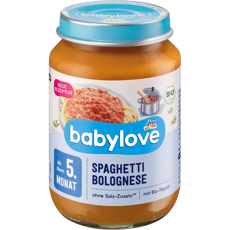 babylove Spaghetti Bolognese menu vanaf 5 maanden, 190 g