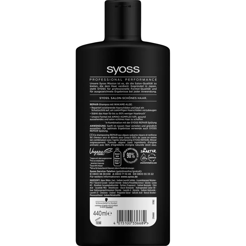 Syoss Shampoo Repair, 440 ml