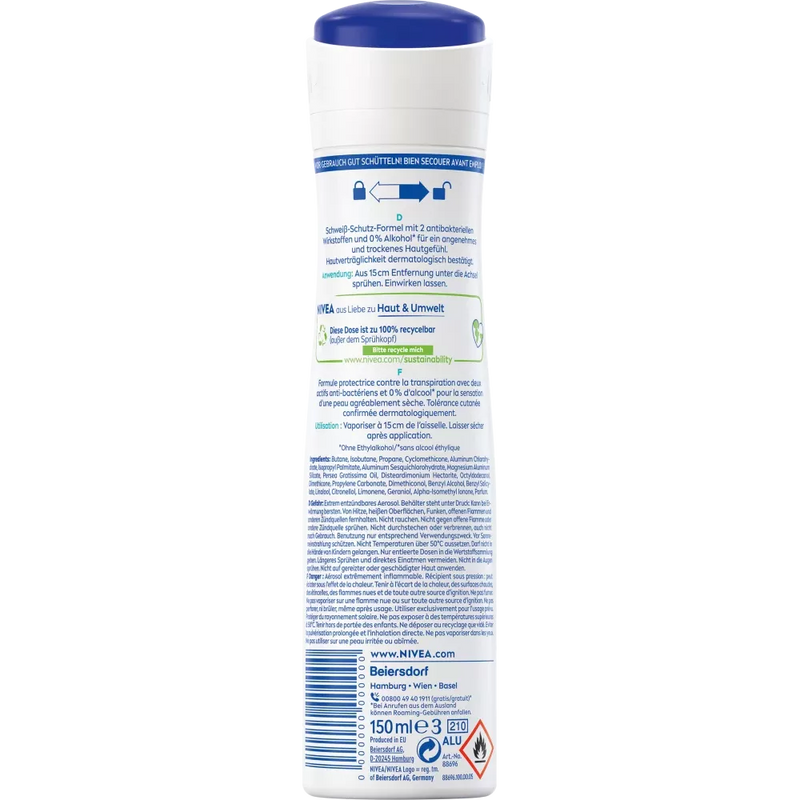 NIVEA Antitranspirant deospray dry active, 150 ml