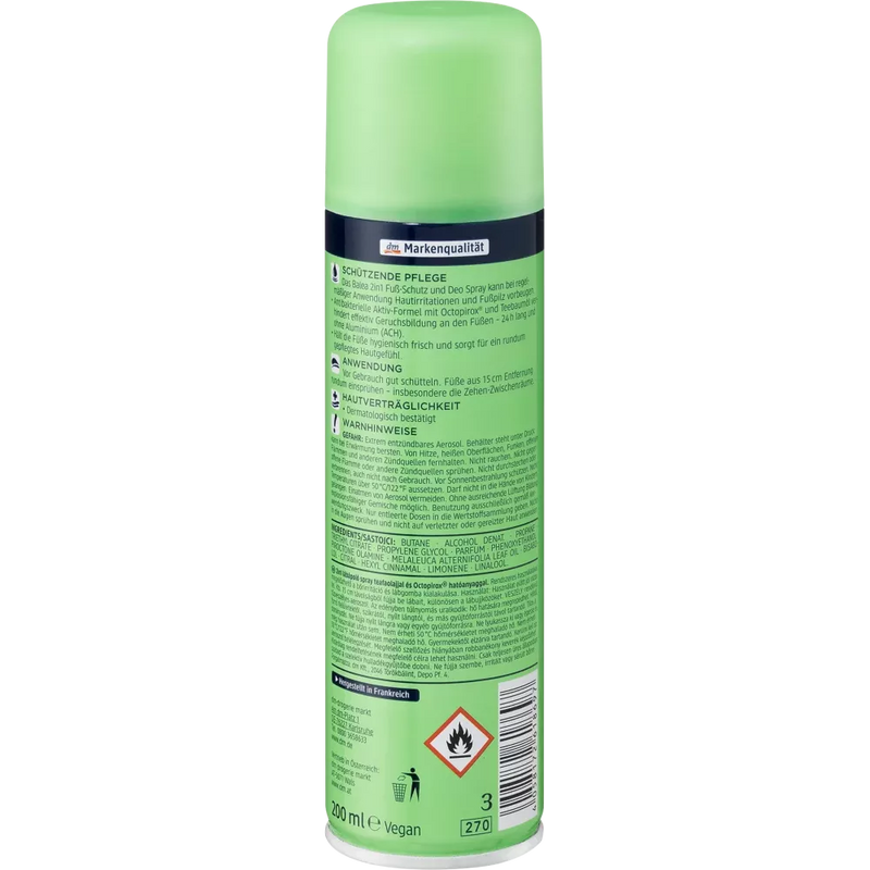 Balea Voetbescherming & Deo Spray 2in1, 200 ml