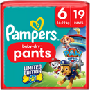 Pampers Baby Pants Baby Dry Gr.6 Extra Large (14-19 kg) Édition limitée Paw Patrol, 19 pièces.