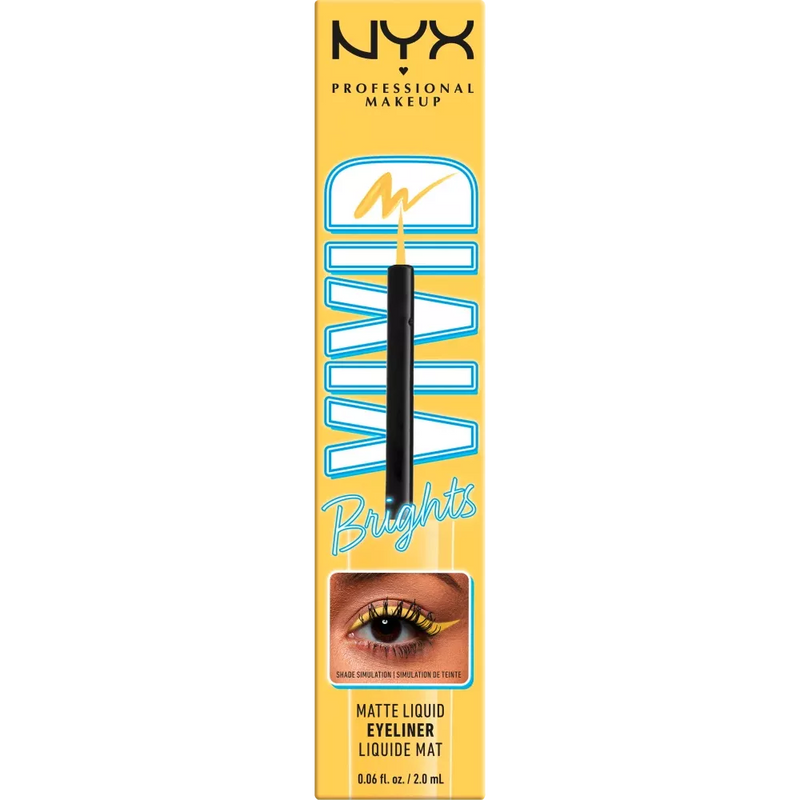 NYX PROFESSIONAL MAKEUP Eyeliner liquide Vivid Bright 03 Had Me At Yellow, 2 ml