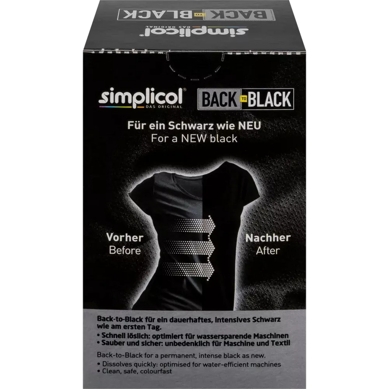 Simplicol Textielverf Back to Black kleurvernieuwing, 400 g