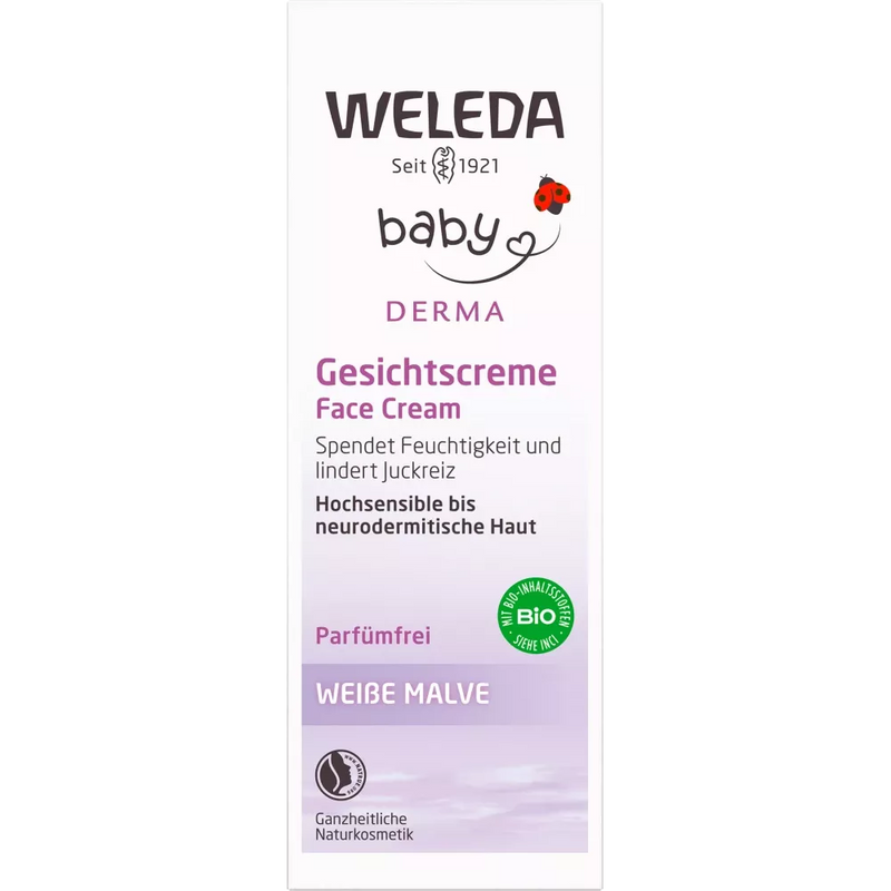 Weleda baby Baby Gezichtscrème Derma White Mallow, 50 ml