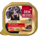 Dein Bestes Honden Natvoer, Exquisit, 60 % rundvlees met smakelijke vleesstukjes, 300 g