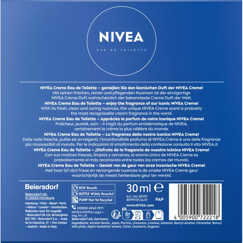 NIVEA Nivea Crème Eau de Toilette, 30 ml