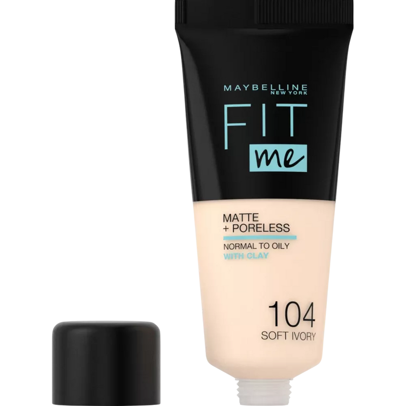 Maybelline New York Make-up Fit Me Matte & Poreless 104 Zacht Ivoor, 30 ml