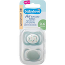 Sucette babylove Air silicone symétrique, verte, taille 1, 0-6 mois, 2 pcs.