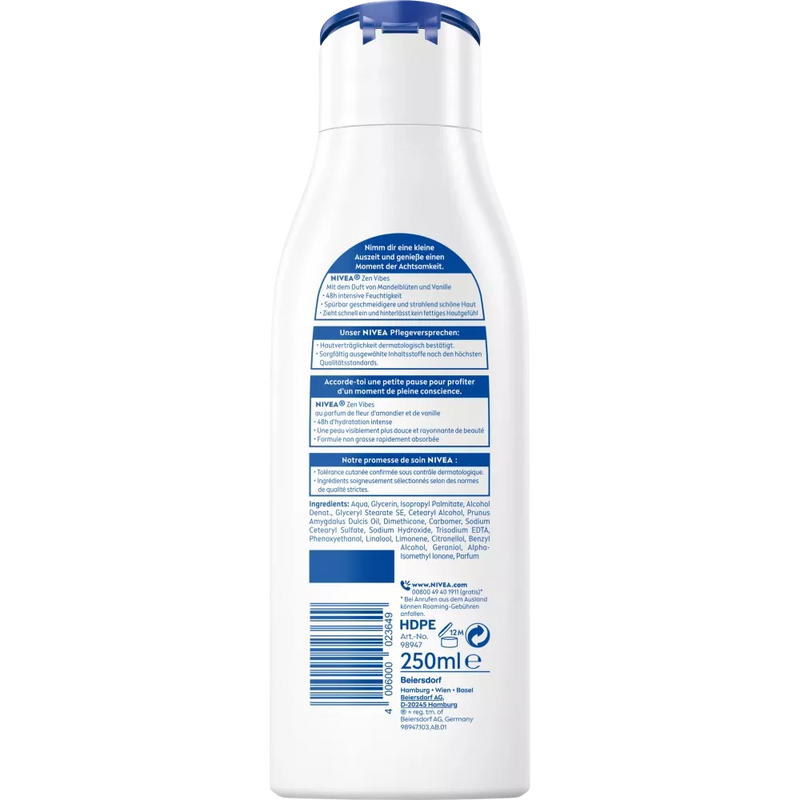 NIVEA Body Lotion Zen Vibes, 250 ml