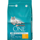 PURINA ONE Katten Droogvoer, Volwassen, rijk aan kip en volkoren granen, 3 kg