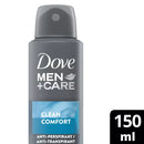 Dove MEN+CARE Deodorant Spray Antiperspirant Care Clean Comfort, 150 ml