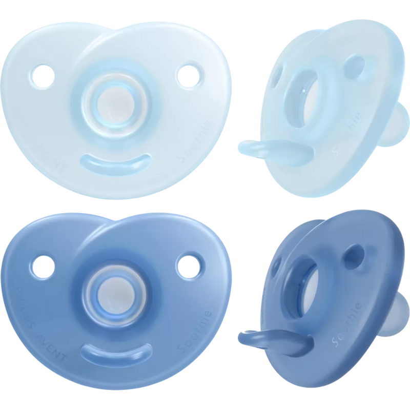 Philips AVENT Fopspeen Soothie silicone, blauw, vanaf de geboorte, 2 stuks