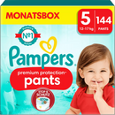 Pampers Baby Pants Premium Protection Gr.5 Junior (12-17 kg), boîte mensuelle, 144 pièces.