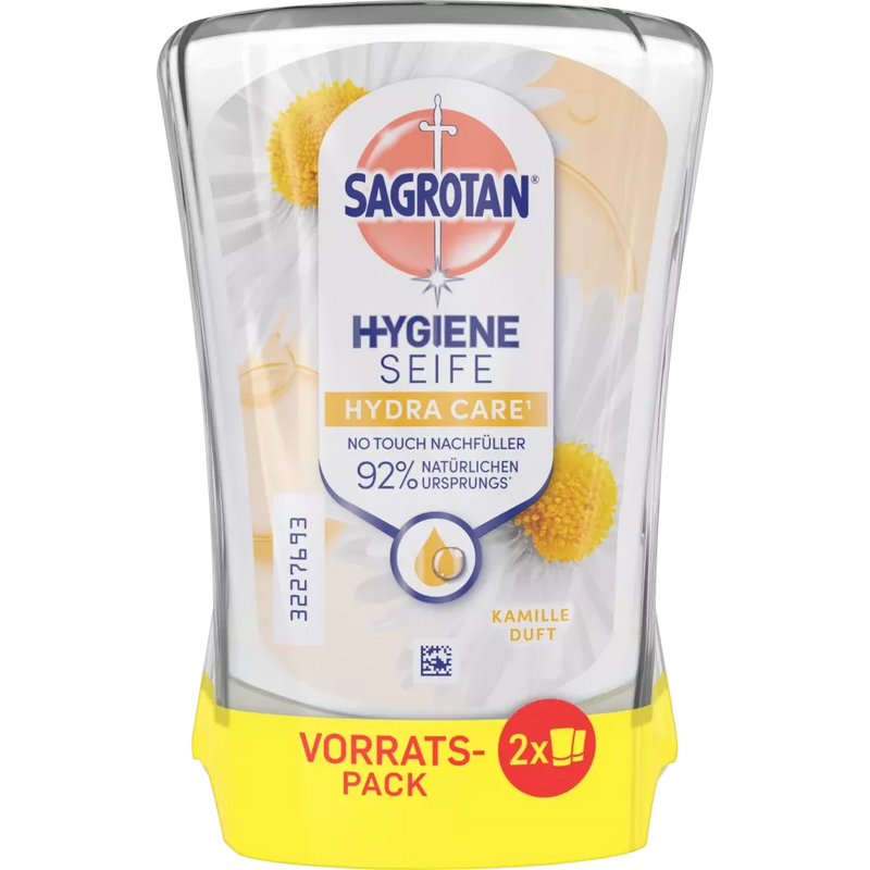 Sagrotan Zeepdispenser No Touch Camomile Hydra Care, navulverpakking (2x250 ml), 500 ml