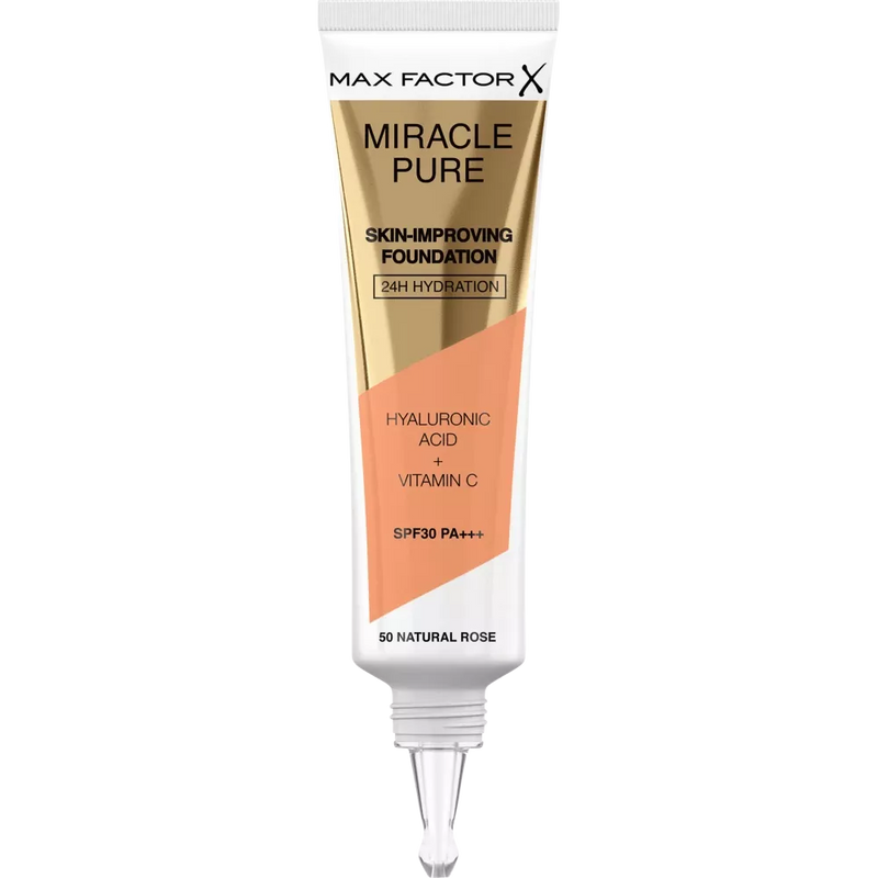 MAX FACTOR Make up Miracle Pure Foundation, Natural Rose 50, LSF 30, 30 ml