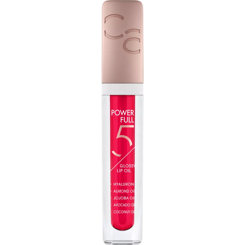 Catrice Power Full 5 Glossy Lip Oil Raspberry Glow 040, 4.5 ml