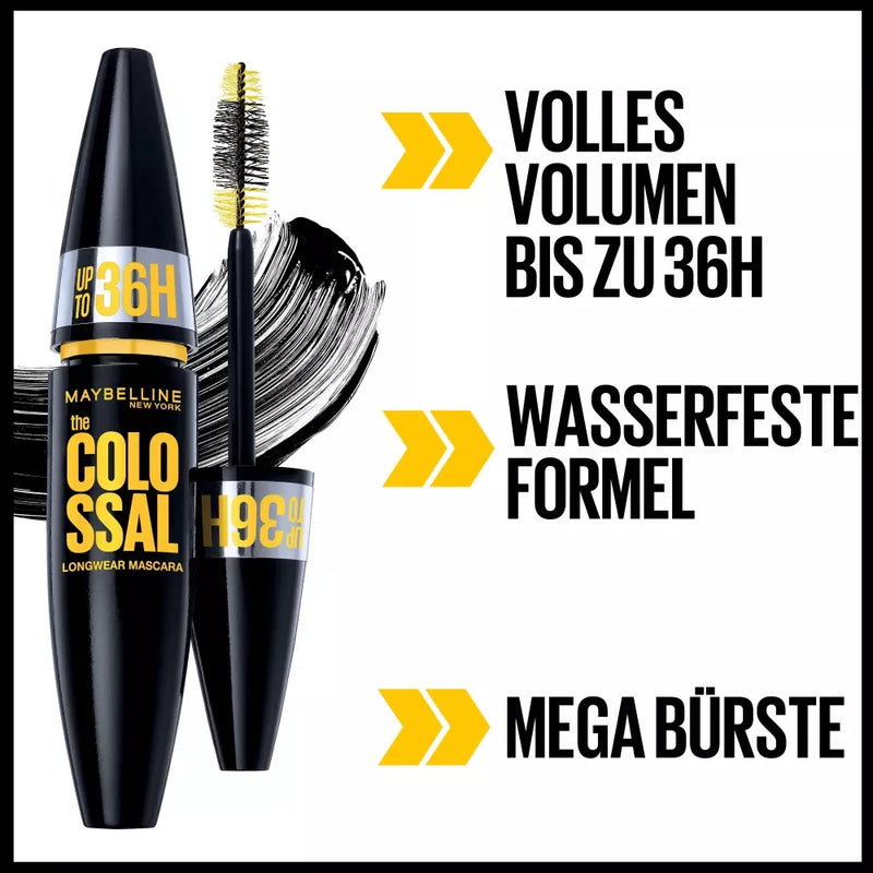 Maybelline New York Mascara The Colossal 36h Zwart, 10 ml