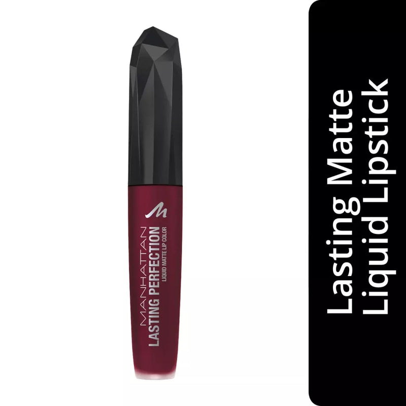 MANHATTAN Cosmetics Lipstick Lasting Perfection Liquid Matte Lip Colour Standbeeld van Bourgondië 600, 5.5 ml