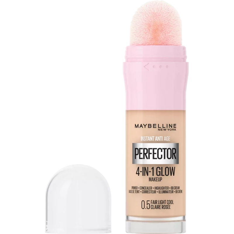 Maybelline New York Foundation Instant Perfector Glow 4in1, 0.5 Fair-Light Cool, 20 ml