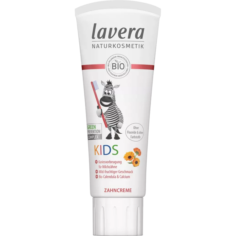 lavera Tandpasta kinderen, 0 tot 6 jaar, fluoridevrij, 75 ml