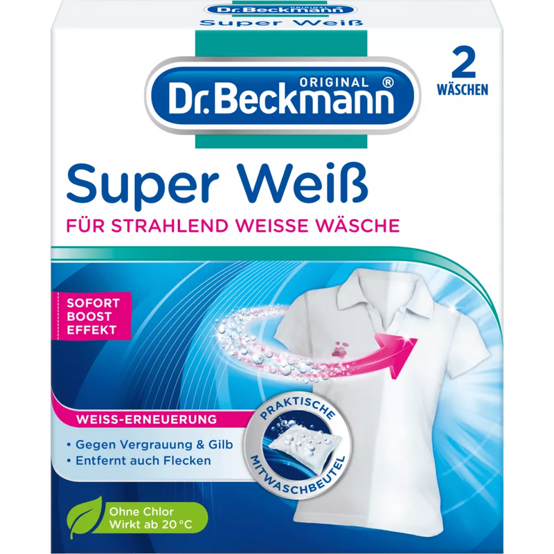 Dr. Beckmann Co-wash Zakje Super Wit, 80 g